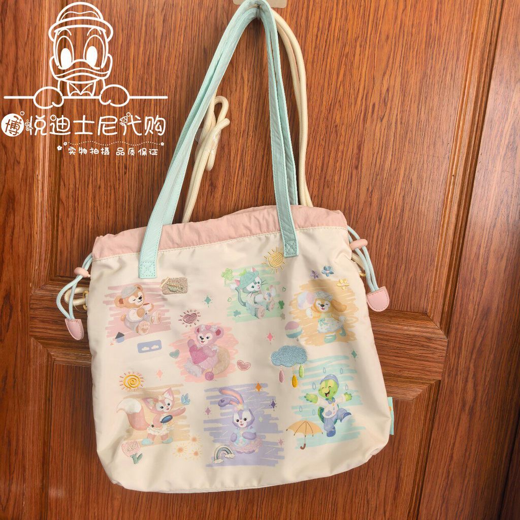 Disney 2025 Color Duffy Qibao Lingna Belle Cartoon Tote Bag Tote Bag