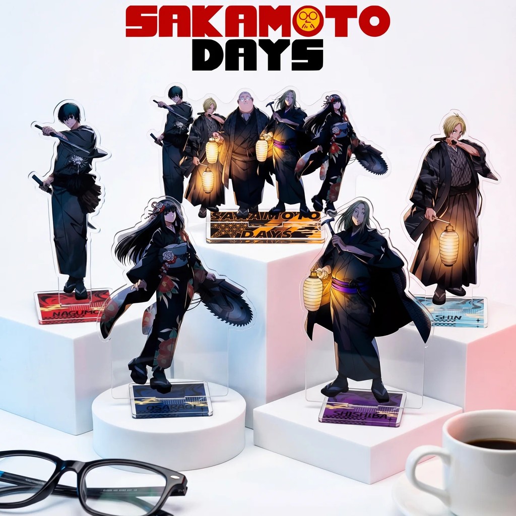 Standee อะนิเมะรุ่น Sakamoto Days Taro Sakamoto Shin Nagumo Osaragi โปร่งใส micha โต๊ะเรียนตกแต่งพวง