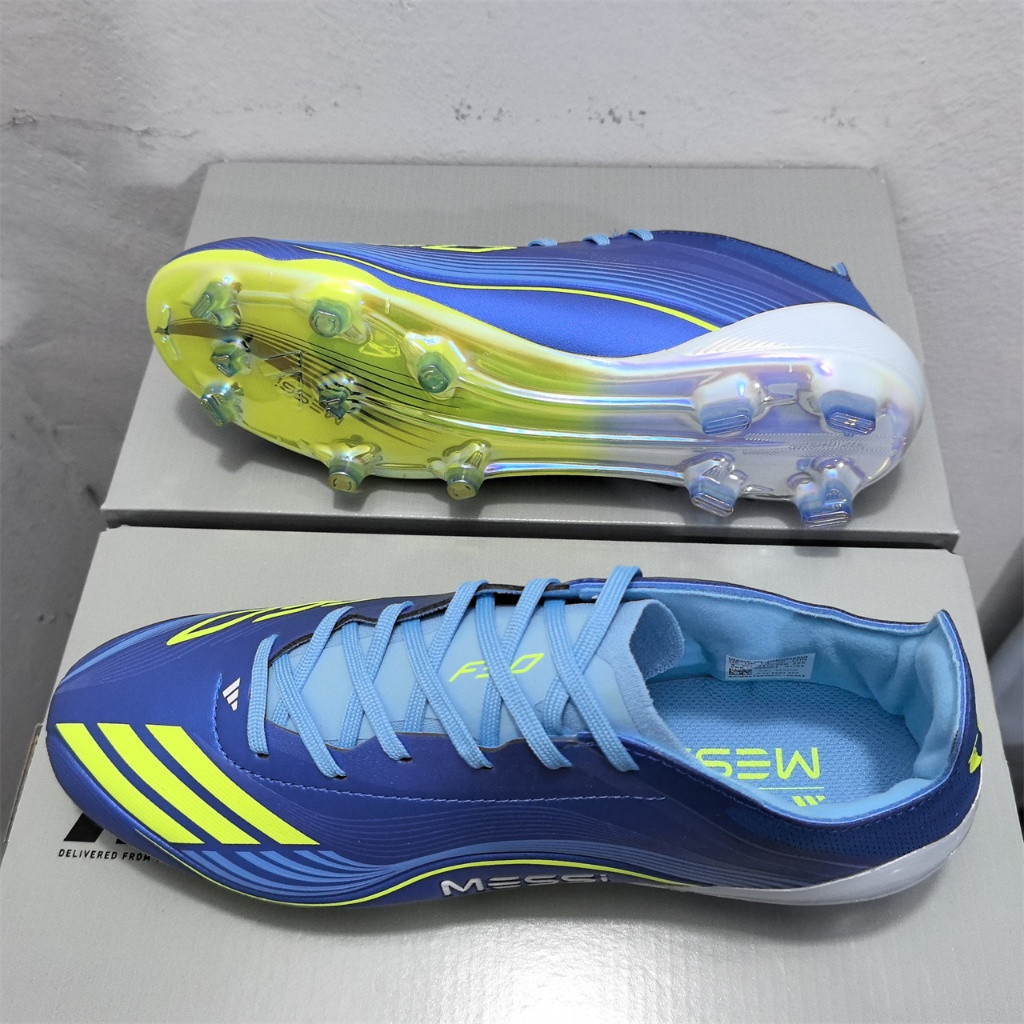 F50 Elite Messi FG Yamal รองเท้าฟุตบอลสำหรับผู้ชาย กันลื่นและทนทาน