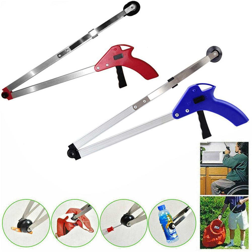 อลูมิเนียมอัลลอยด์ขยะ Pickup เครื่องมือยาว Reach Litter Picker สําหรับสุขาภิบาลคนงานถังขยะ Claw C6j3