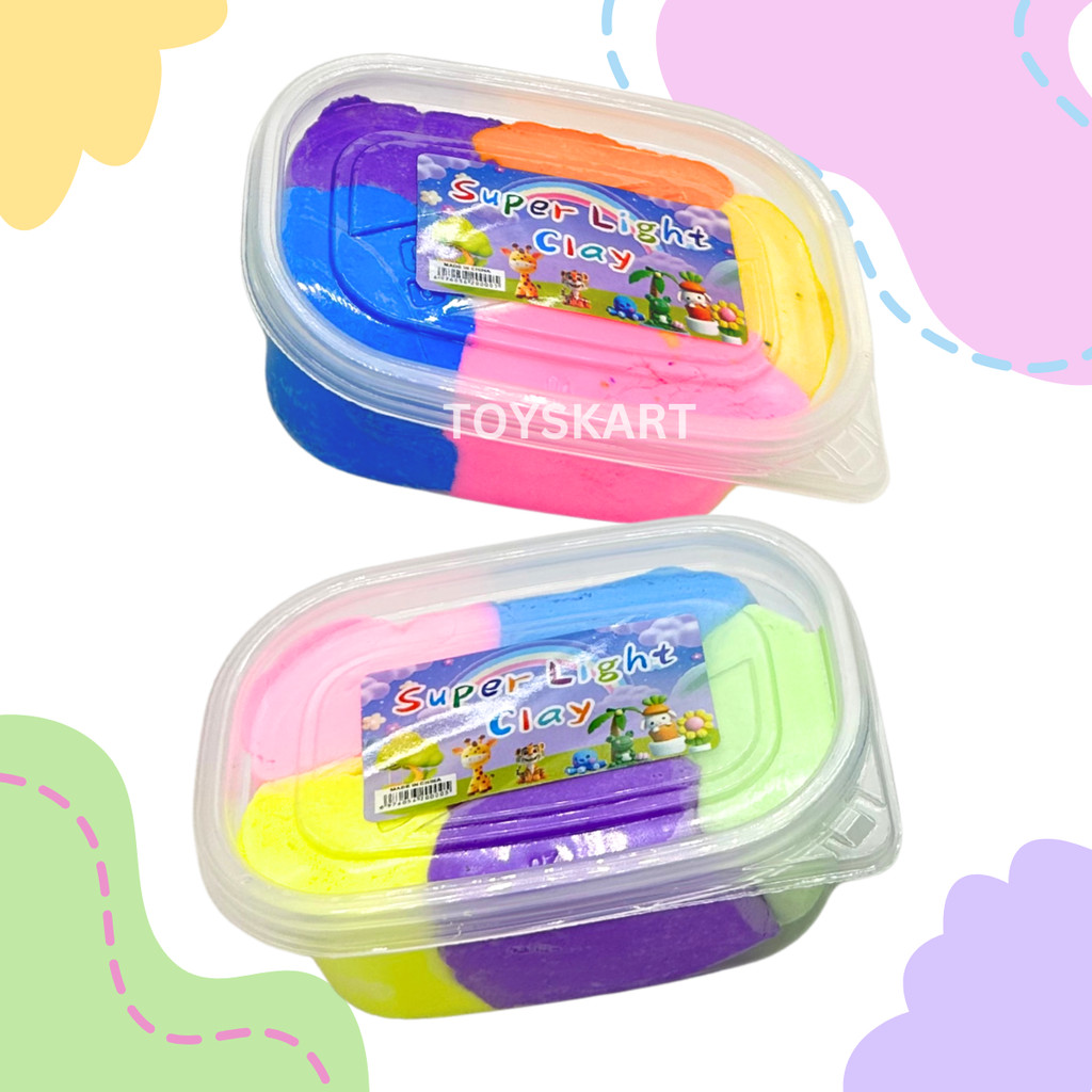 สไลม์ดินเบา สไลม์ขุ่น 6สี สลามดินเบา พาสเทล นุ่ม ฟู ของเล่นเด็ก Super Light Clay