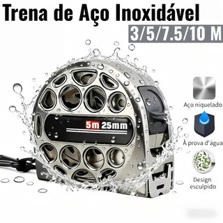 3/5/7.5/10M Fita Métrica de Aço Inoxidável Profissional De Alta Precisão Impermeável e durável