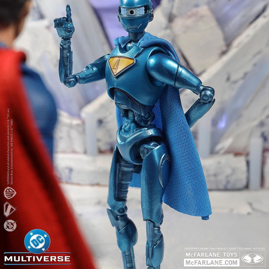 พร้อมสต็อก McFarlaneand DC 2025 Superman Movie Version Superman Robot Action Figure Model
