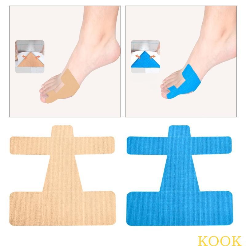 KOOK 20 ชิ้นที่มองไม่เห็น Foot Corrector เทปผ้าฝ้าย Hallux Valgus แพทช์สําหรับ Outward Toe สบายภายในรองเท้าสวมใส่