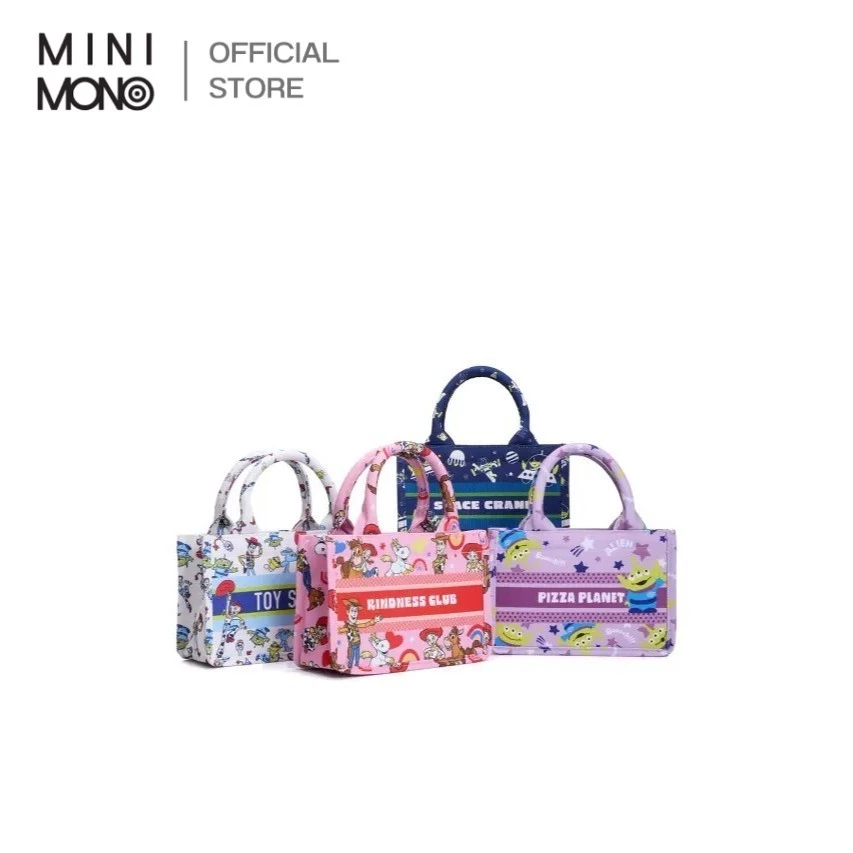 MINI MONO กระเป๋าโท้ท Toy Story ไซส์ S ลิขสิทธิ์ Disney ยูนิเซ็กส์ น้ำหนักเบา จุของได้ พกพาสะดวก