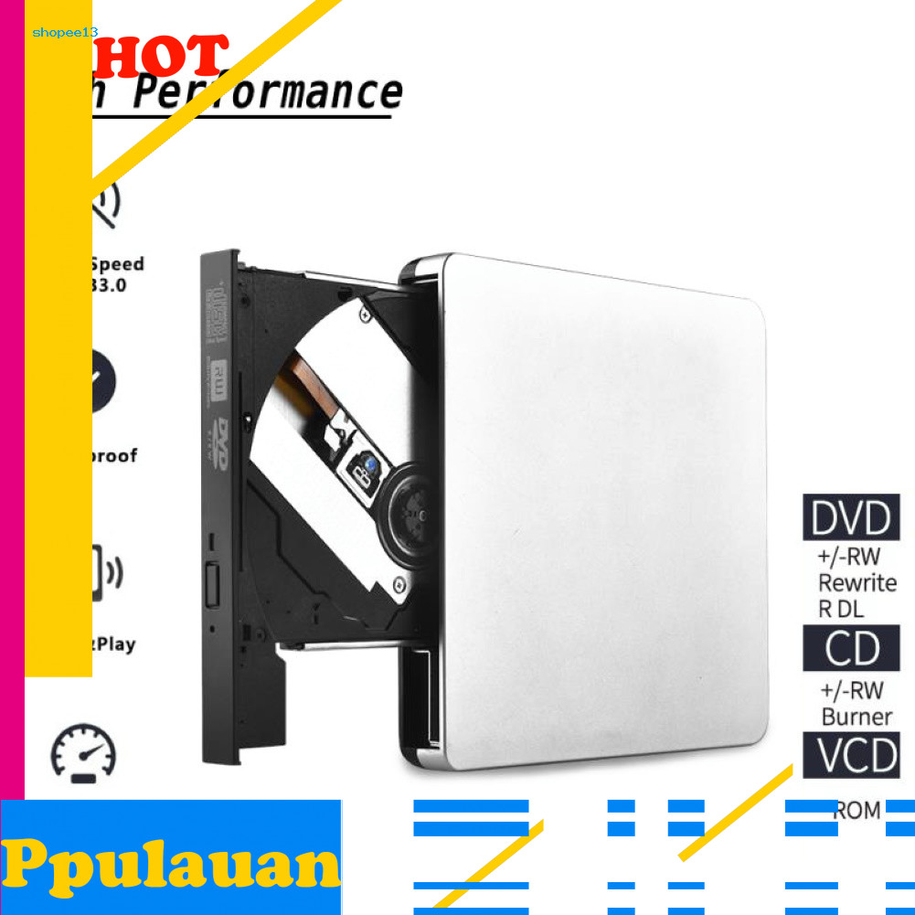 USB 30 ไดรฟ์ภายนอก DVD-ROM CD-RW DVD-RW Burner Player Reader สําหรับแล็ปท็อปพีซี