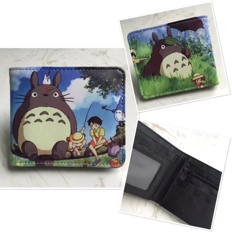 กระเป๋าสตางค์ขนาดเล็ก My Neighbor Totoro ของ Hayao Miyazaki เหมาะสำหรับนักเรียนและใช้งานทั่วไป