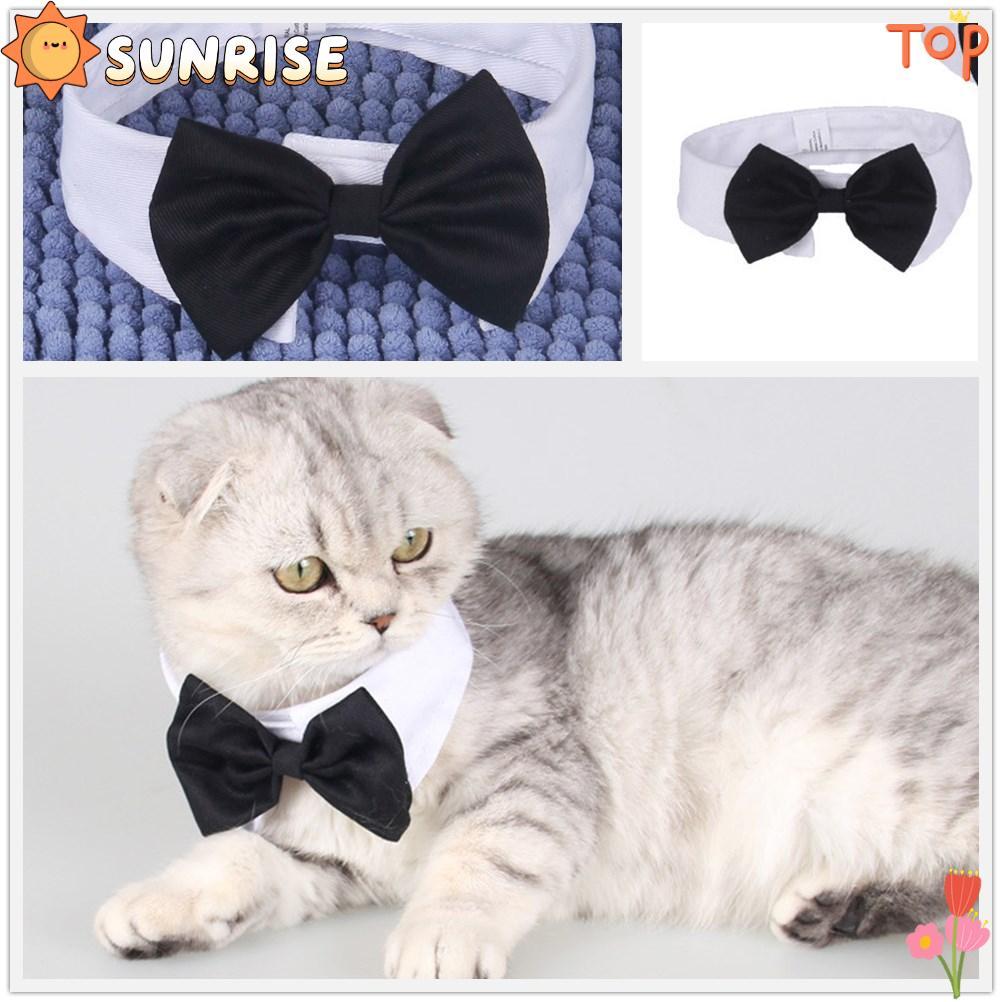 SUNRISE Cat Tuxedo Collar Grooming อุปกรณ์เสริม Puppy Cat ลูกแมวสัตว์เลี้ยงอย่างเป็นทางการ Tuxedo