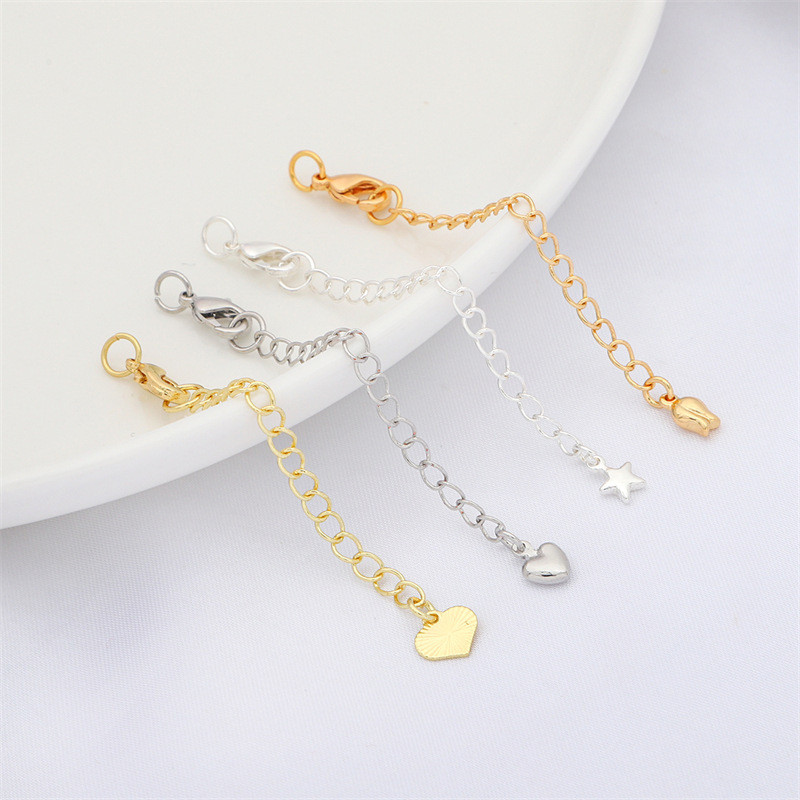 สร้อยข้อมือและสร้อยคอมากกว่า 14K Gold Tail Chain Extension Chain สำหรับงานทำเอง มีหลากหลายสีให้เลือก