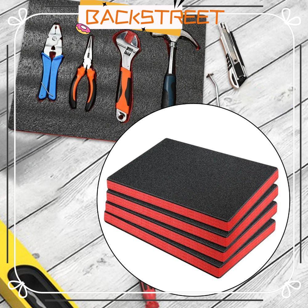 BACKSRNRET Packing EPE Foam Pads, Foam Black Red Tool Box Foam Insert, Multi-purpose Tool Box Organi