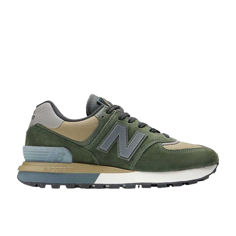 Stone Island × New Balance 574 Legacy Dark Green Unused