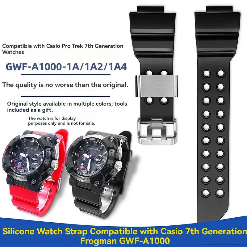 สําหรับ Casio GWF-A1000 GWF-A1000-1A 1A2 1A4 7th Generation Frogman เรซิ่นซิลิโคนกันน้ําสายนาฬิกาอะไ