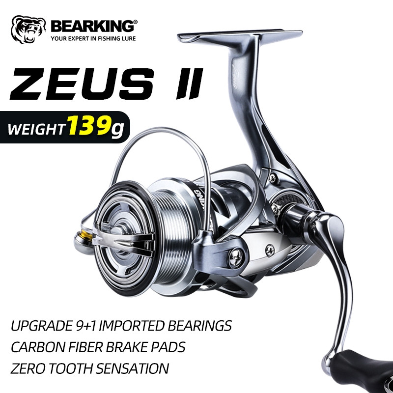 BEARKING ZEUS II Generation Anti-Corrion Spinning Reel 9 + 1BB สแตนเลสปิดผนึกแบริ่ง 7KG ลากสูงสุดมีให้เลือก 6 รุ่นน้ําจืดน้ําเค็ม Reel