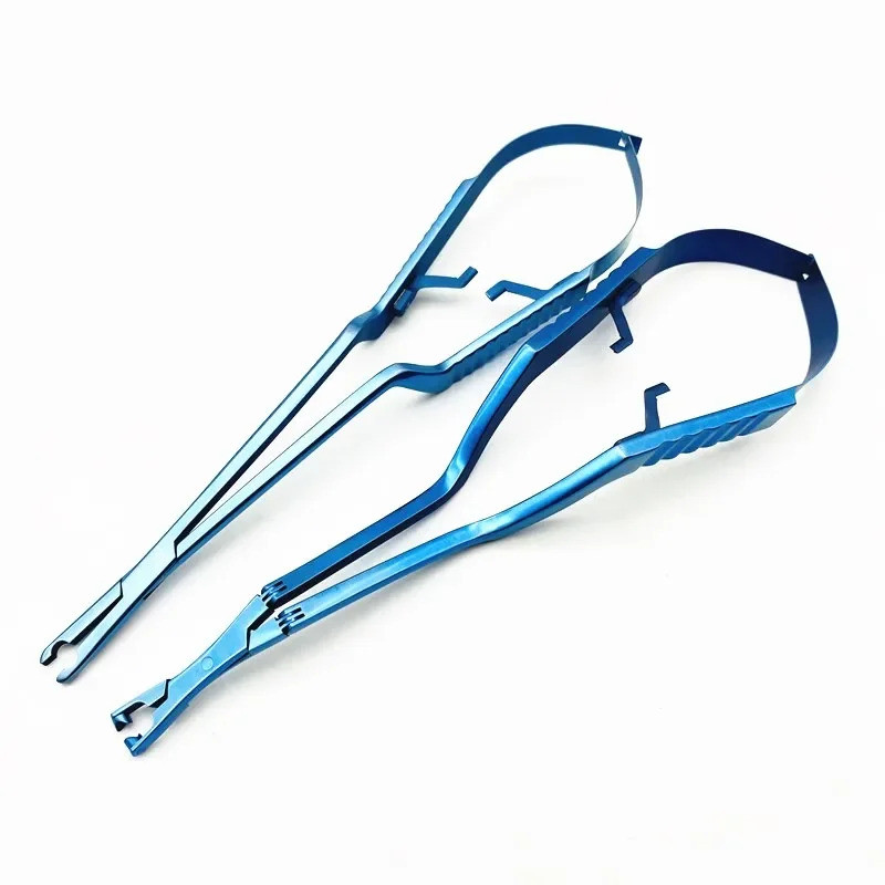 ไทเทเนียมกล้องจุลทรรศน์ Artery LIU Clamp สมอง Aneurysm Forceps ตรงโค้ง Vascular คลิป