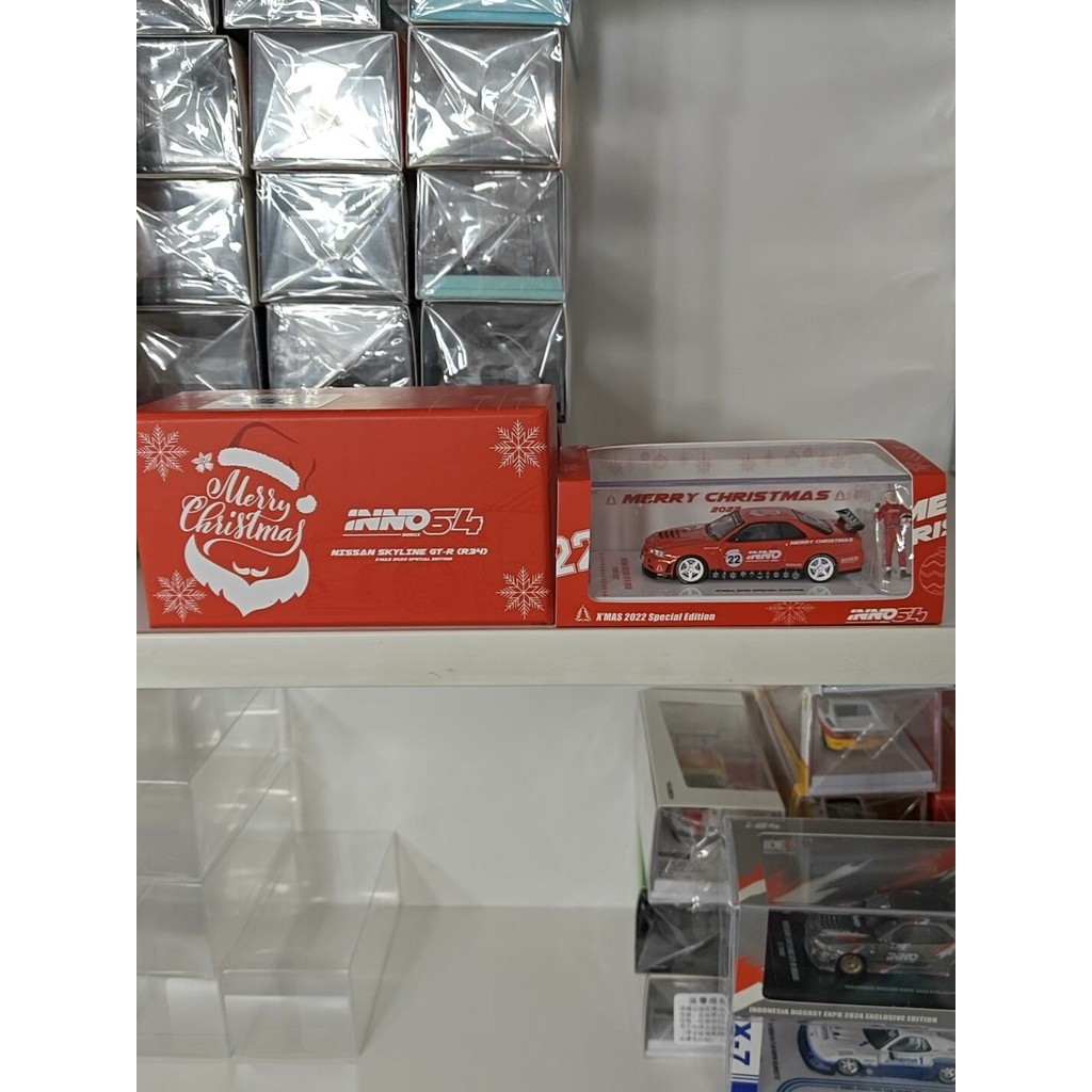 INNO 1/64 2022 Christmas Limited Nissan SKYLINE GTR R34 พร้อมตุ๊กตามี Been Seen มี Been Seen It Noth