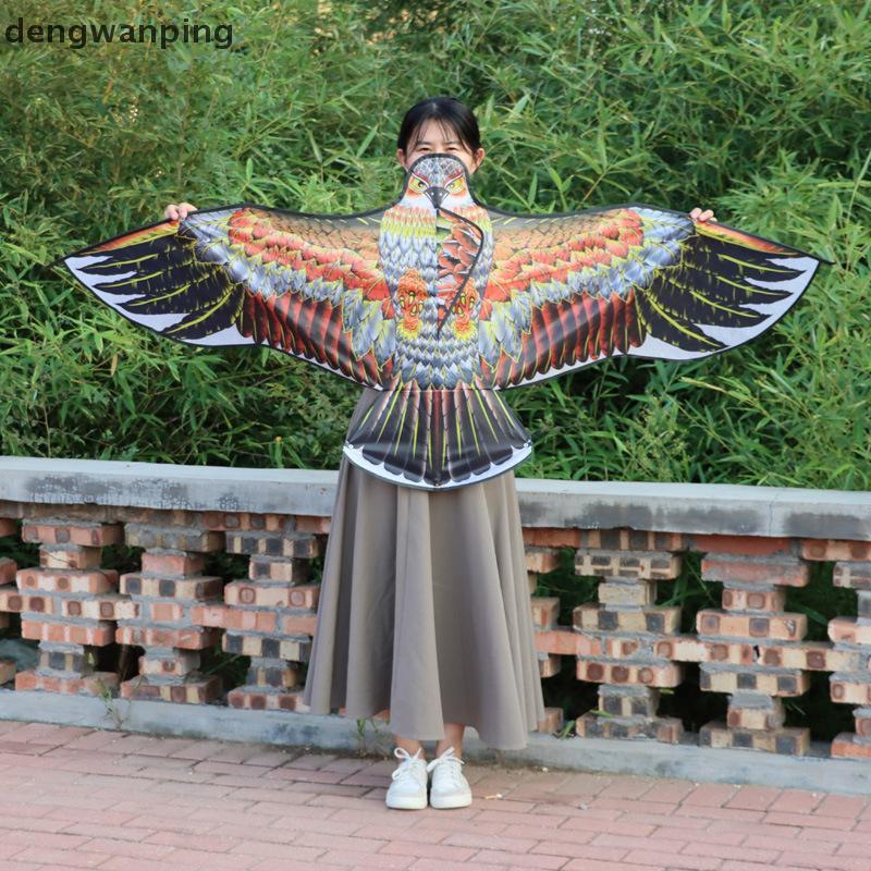 [dingwanping] 1.6/1.8m Giant Eagle Kite 100m Kite String Flying Bird Kites Outdoor Fun Sports Garden