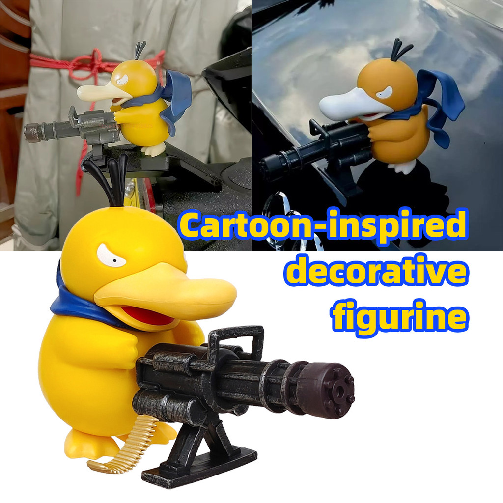 ร้านอยู่ที่ไทย ของเล่นโมเดล psyduck ตุ๊กตาน่ารัก วัสดุPVC โมเดลการ์ตูนอะนิเมะ สำหรับตกแต่งภัยในรถ ตั้งโต๊ะ