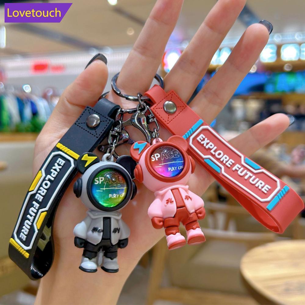 LOVETOUCH พวงกุญแจรถจี้การ์ตูน Space Lightning Bear จี้พวงกุญแจ Delicate Simple Key Chain สําหรับสาว