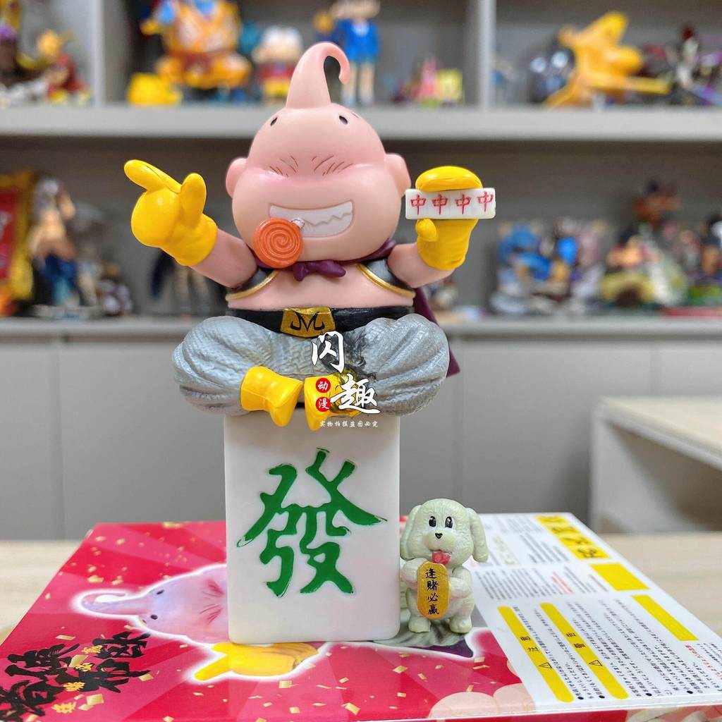 Dragon Ball Series Fortune Mahjong Mahjong Mahjong Bouu GK รูปอะนิเมะตุ๊กตาชุดตกแต่งสินค้า