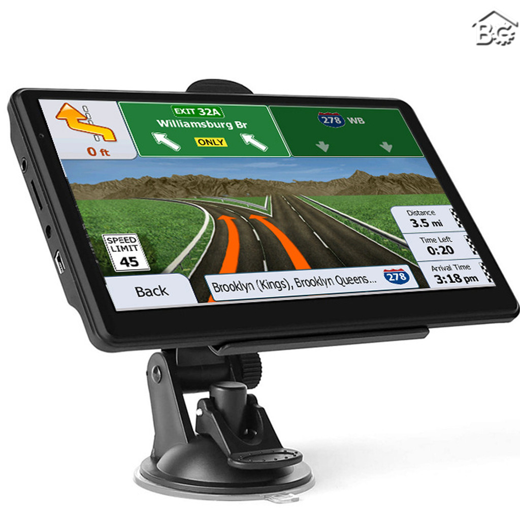ถูกที่สุด Car GPS Navigation หน้าจอสัมผัสขนาด 7 นิ้ว GPS Navigator ม่านบังแดดรถบรรทุก 256M + 8G 2022 แผนที่ยุโรป GPS Navigators