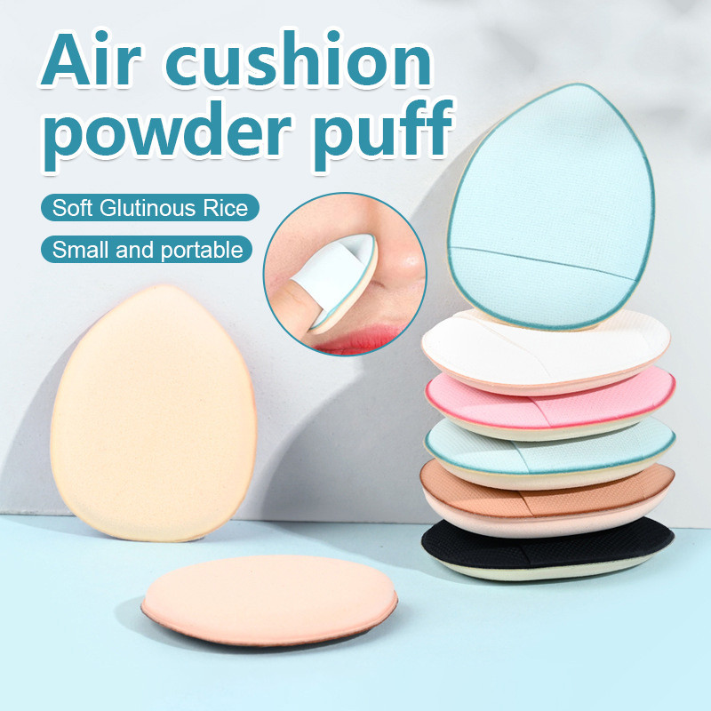 MAANGE 5 ชิ้น Mini Finger Puff ฟองน้ําแต่งหน้าเปียกและแห้ง Soft Skin-Friendly เครื่องมือแต่งหน้าพร้อมกล่อง