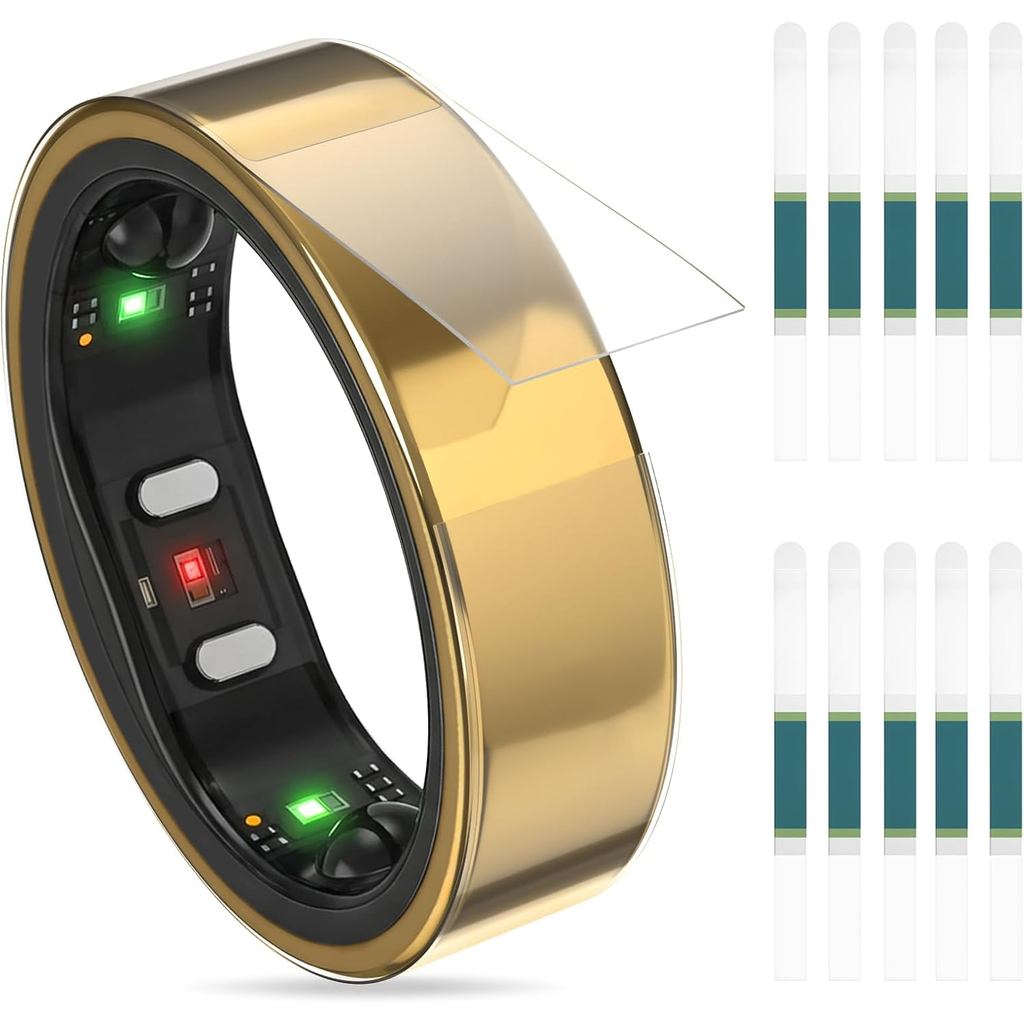 ฝาครอบ 10 แพ็คเข้ากันได้กับ RingConn Gen 2/Gen 2 Air | ตัวป้องกันแหวนความชัดเจนแบบมองไม่เห็น-บาง | ป