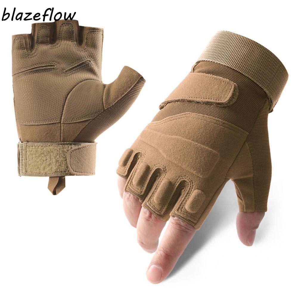 BLAZEFLOW ถุงมือแข่ง, ถุงมือมอเตอร์ไซค์วินเทจทนต่อการสึกหรอ, ถุงมือหนังแพะแบบไม่มีนิ้วกันลื่นคุณภาพสูงกีฬากลางแจ้ง
