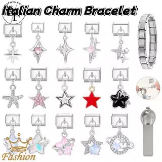 สร้อยข้อมือสแตนเลส ขนาด 9 มิลลิเมตร ตกแต่งด้วยจี้สีสันสวยงามบนฐานสีทองและชมพู สไตล์ย้อนยุค เพิ่มเสน่ห์และความโดดเด่น