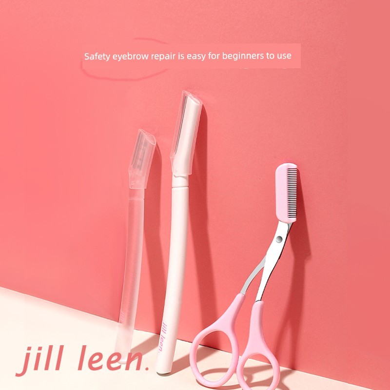 JILL LEEN Eyebrow Trimmer Safety Eyebrow Trimmer ผู้ชายผู้หญิงพิเศษโกนคิ้ว Handy ชุดเครื่องมือ