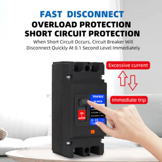 Dc MCCB 2P 1000V DC Solar Molded Case Circuit Breaker MCCB Overload Protector Solar PV 125A 250A 150A