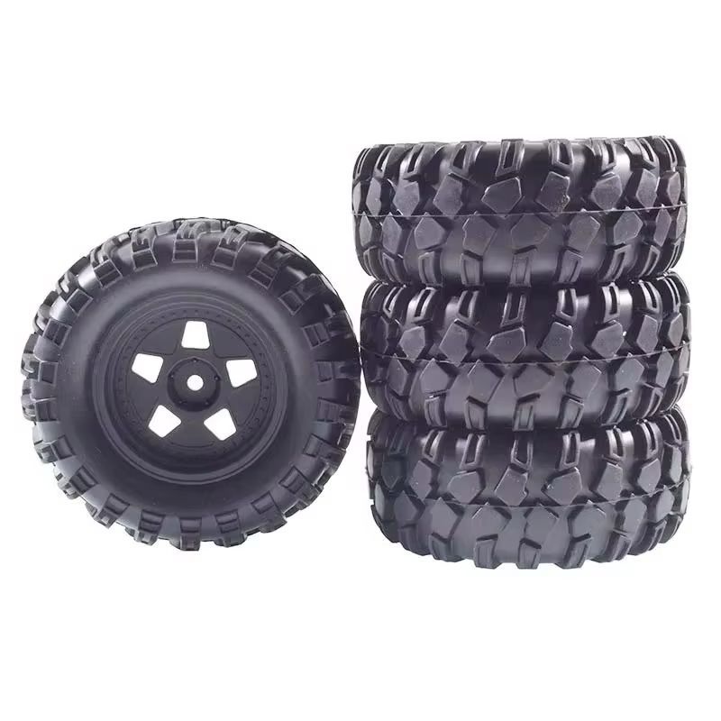 4pcs 90 มม.ยางยางและไนลอนล้อขอบ 12 มม.Hex สําหรับ MN128 MN999 MN86 MJX 10208 Universal