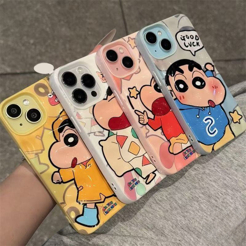 🎈Snap&Co🎈เคสไอโฟน 17 16 สำหรับ iPhone 16 13 15 14 12 Pro Max 13PRO 14/15Plus XRผ้าคลุมลายการ์ตูนเครยอนชินจังสุดน่ารัก