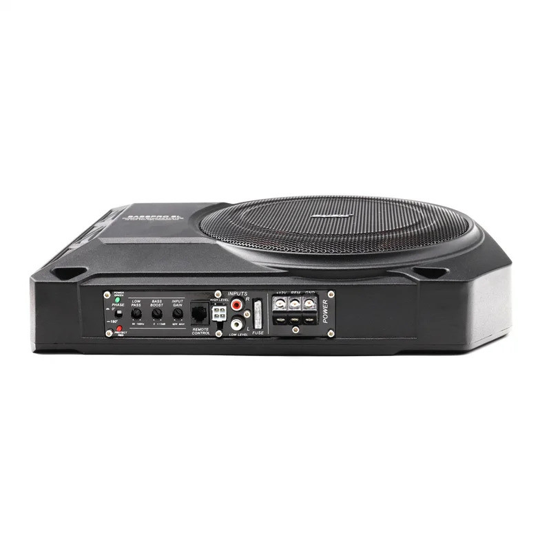 PUZU 10inch Car Seat Active Subwoofer พร้อมอลูมิเนียมกรณี Big Output Power 600W PZ-SU1010
