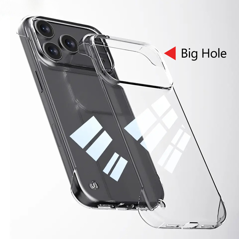 Ultra Thinโปร่งใสFrameless HardสําหรับiPhone air 17 16e รูปที่ 3