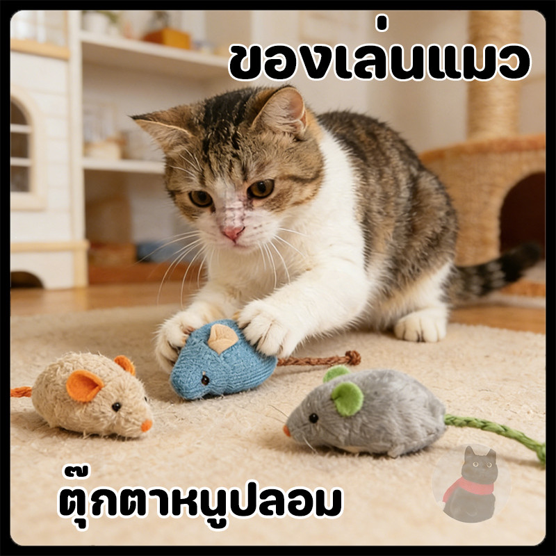 ของเล่นแมว ตุ๊กตาหนู ของเล่นแมว ของเล่นหมา ของเล่นสัตว์เลี้ยง ของเล่นสัตว์เลี้ยง หนูปลอม ของเล่นสำหรับแมว
