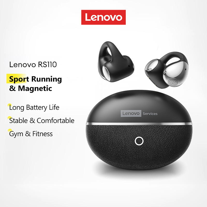 Lenovo RS110 หูฟังบลูทูธ Bluetooth V5.3 เสียงสเตอริโอ HiFi ดีไซน์แบบคล้องคอสำหรับออกกำลังกาย