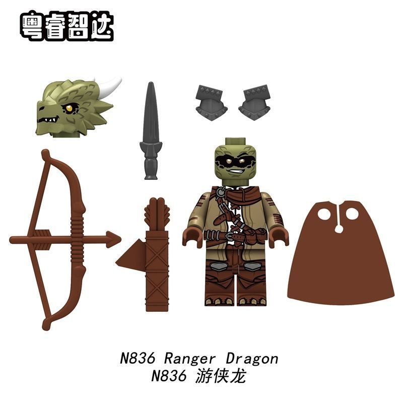 สินค้าใหม่ของเล่นที่เข้ากันได้ Yuezhida ปราสาทยุคกลาง Dragon Knight N833-836 อนุภาคขนาดเล็ก Building