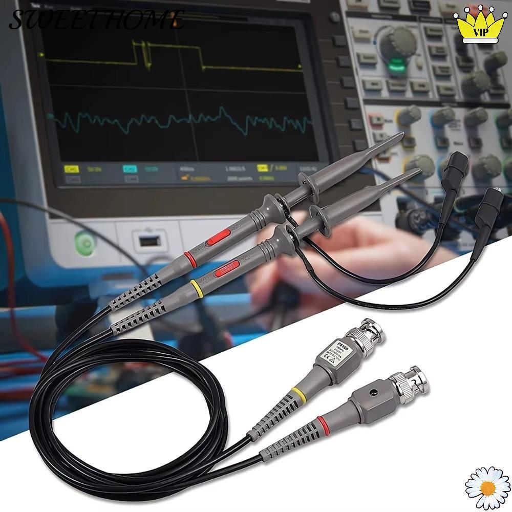 SWEETHOME 1/2pcs BNC Oscilloscope Probe, 100MHz วัดตะกั่ว Oscilloscope Probe Kit, ที่มีประโยชน์ 10:1