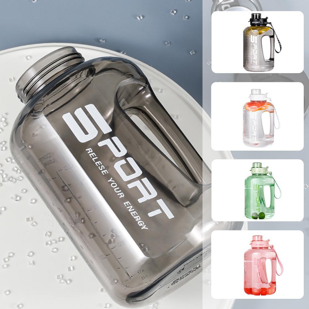ความจุขนาดใหญ่ขวดน้ํากีฬาขวดน้ํา Tritan Gym กีฬาฟิตเนส Bpa Straw Spout ฟรี Z6o2