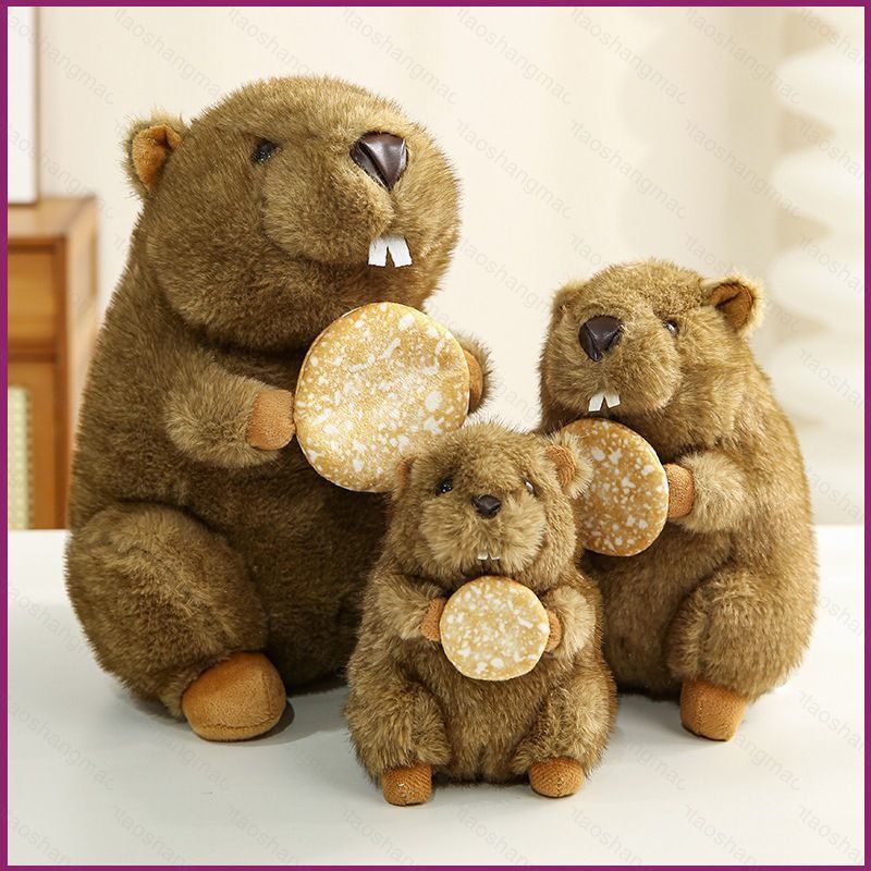 YT4 Snowcake Marmots ตุ๊กตาตุ๊กตาของขวัญสําหรับสาวตกแต่งบ้านตุ๊กตาของเล่นหมอนเบาะพวงกุญแจจี้