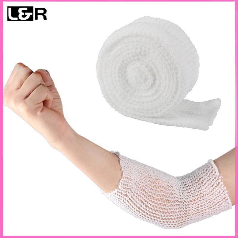 L&R 2M/ม้วนยืดหยุ่นสุทธิแผล Dressing Bandage ยืดทางการแพทย์พยาบาลฉุกเฉิน Aid Gauze สําหรับหัวข้อศอกข