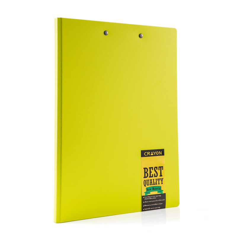 แฟ้มคลิปหนีบ+คลิปบอร์ด CRAYON CB641 สีเขียว