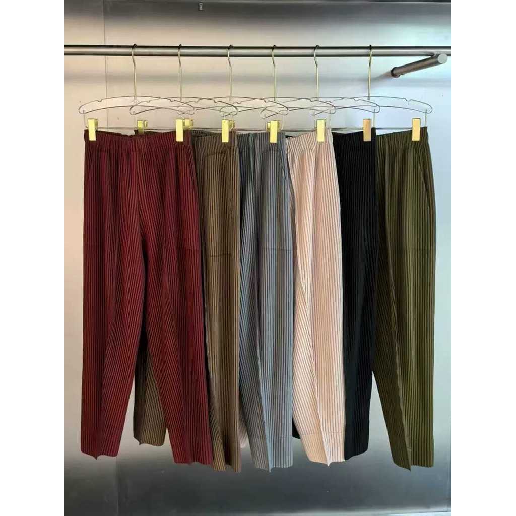 PleatByNisa B22 กางเกงอัดพลีทผ้าพรีเมียม เนื้อผ้าคุณภาพ Polyester100%