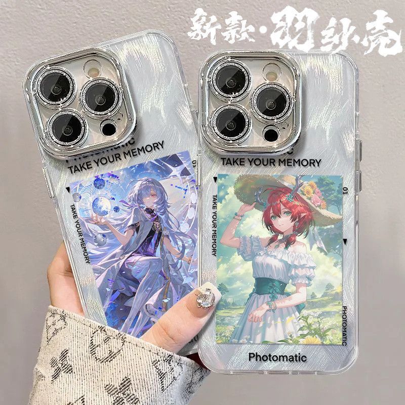 Wuthering Waves/Ciaccona/Moning Feather Gauze Phone Case เหมาะสําหรับ iPhone/tyjuj