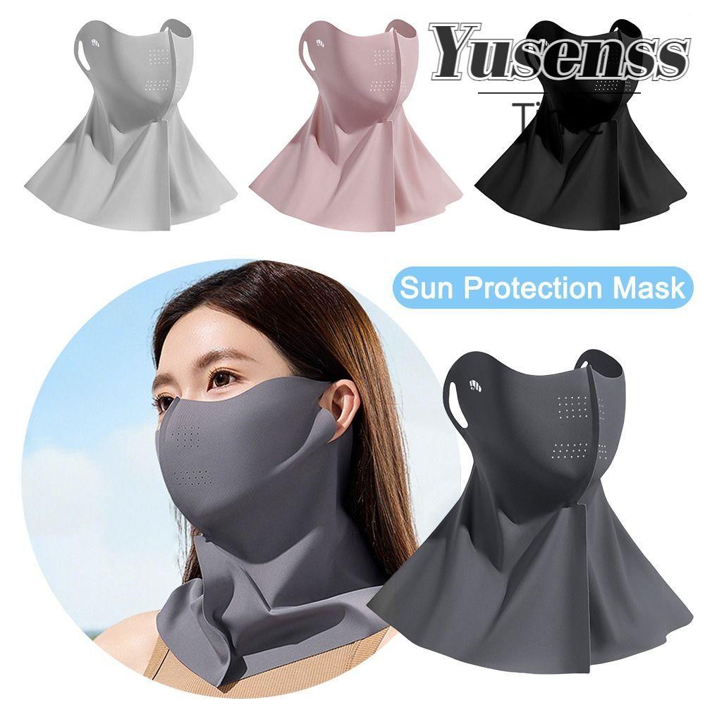 YUSEN ผ้าพันคอบริเวณใบหน้าและคอมีการระบายอากาศได้ดี.UPF50+