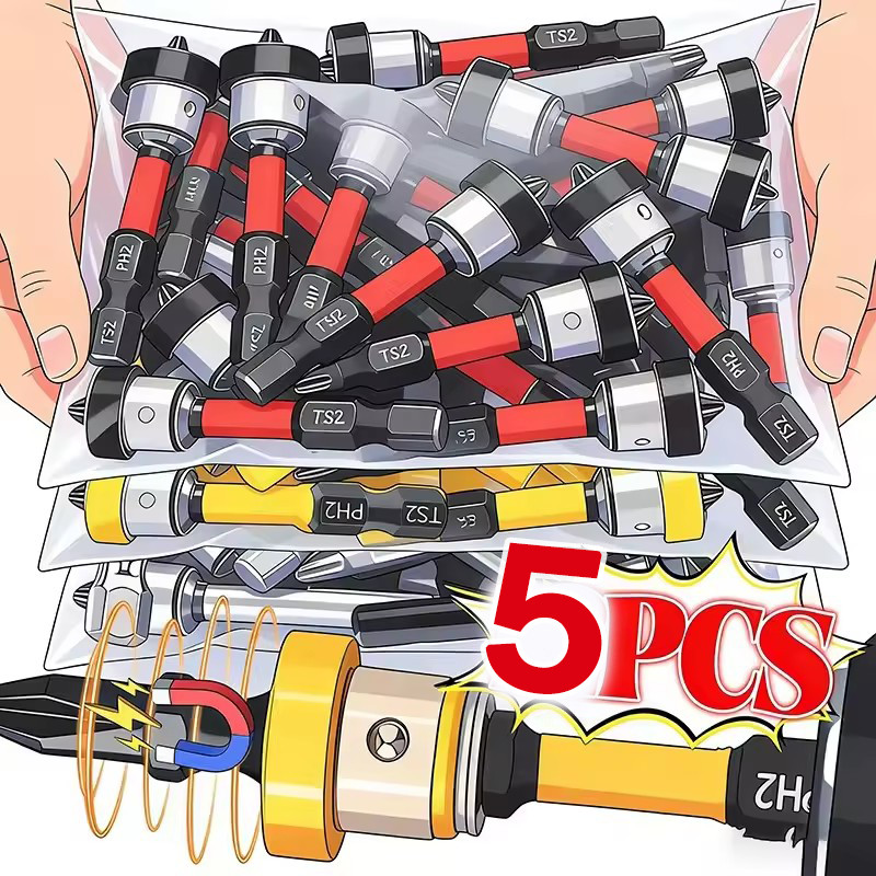 1/3/5 ชิ้นแม่เหล็กตําแหน่งไขควง Bits / Hex Shank ตําแหน่งบิตชุดหัว / PH2 สว่านไฟฟ้าเครื่องมือ