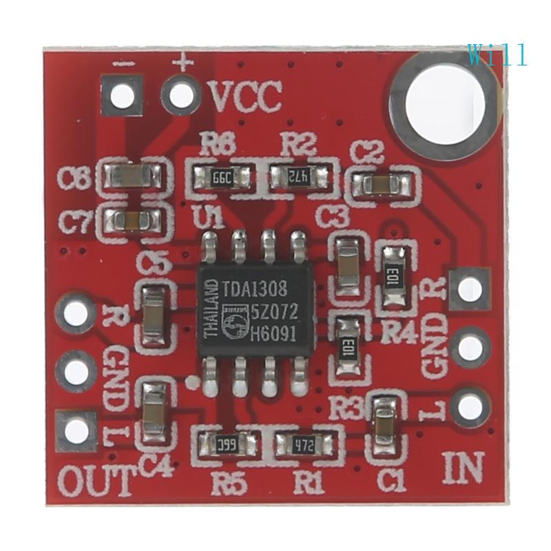 จะ TDA1308 หูฟังชุดหูฟังเครื่องขยายเสียง Amp Preamplifier โมดูล 3V-6V สําหรับ DC