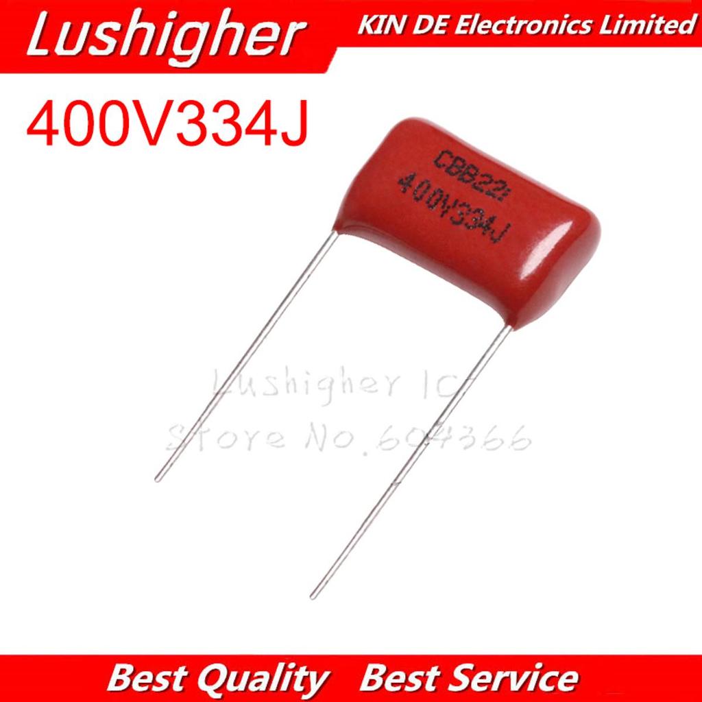 10PCS 400V334J 0.33UF Pitch 15 มม.400V 330NF 334 334J CBB ตัวเก็บประจุฟิล์มโพรพิลีน