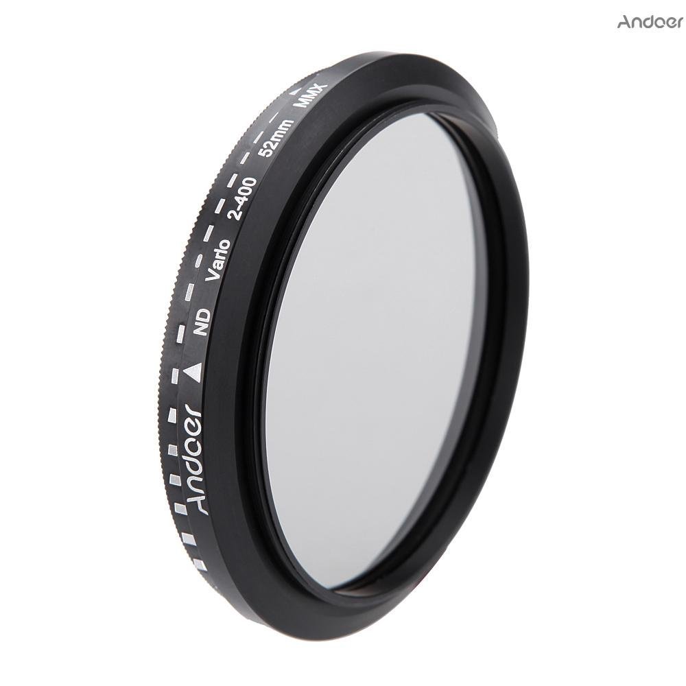 Andoer 52mm Nd Fader Neutral Density Adjustable Nd2 To Nd400 Variable Filter