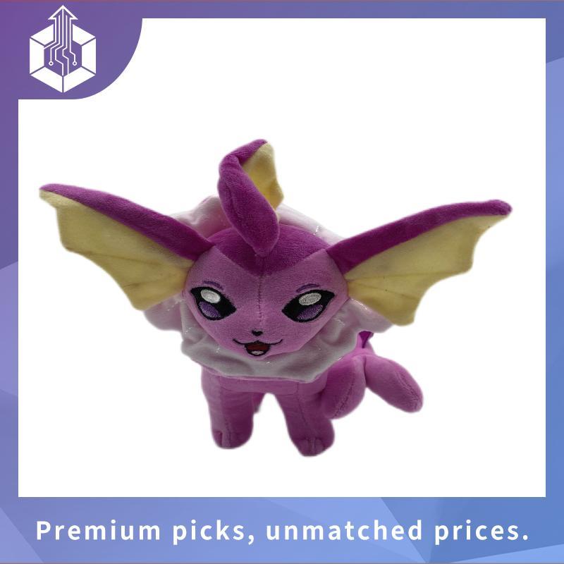 ((พร้อมแท็ก) ท่ายืน ขนาดเล็ก 26.6 ซม. ตุ๊กตา Eevee Heterochromatic Standing Posture Eevee Narcissus 